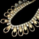 Vintage! Gorgeous gold and rhinestone necklace! 1970’s era costume jewelry Photo 1