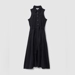 Reiss HEIDI VISCOSE-LINEN BELTED MIDI DRESS IN NAVY, Size 4 , $298 Photo 2