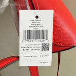 Kate Spade Peyton Dome Crossbody Bag, Medium Saffiano Leather Bag, Gazpacho Red Photo 10