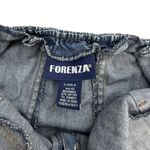 Forenza Dress Y2K Womens 12 Denim Halter Button Front Blue Jean Pockets VTG 90s Photo 3