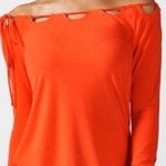 Fabletics  Carla Cut Out Off Shoulder Red-Orange Top Medium Photo 0