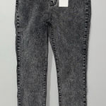 LNDN Landon Denim Acid Black Wash‎ Ankle Zip Straight Leg Jeans NWT Size 29 Photo 0