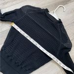 Alexander Wang Sweater textured stretch crop knit womens Black (xsmall) sheer Photo 1