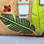 Coach Vintage rare  Straw ladybug leaf tote bag purse rhinestone handbag summer Photo 6