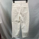 Madewell Slim Wide Leg Crop White Jeans Button Fly Summer Spring Vacation 23 Photo 10