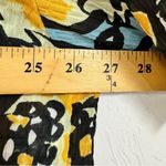 ZARA  Yellow Blue Short Sleeve Button Down Shirt Womens S Oversized Casual Lemon Photo 8