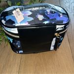 Victoria's Secret  NWT floral noir Black purple Cosmetic Case Photo 2