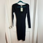 H&M Rib knit black long sleeve dress NWT Photo 3