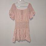 Free People  Sam Mini Dress Smocked Butterfly Sleeve‎ Pockets Rose Pink medium Photo 4