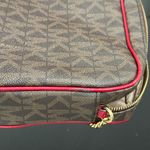 Michael kors Signature jet set east west brown monogram wine red crossbody bag Photo 11