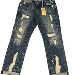 Rock Revival NWT Remix by Heavy Distressed Paint Splattered Mid Rise Jeans Sz 28 Photo 0