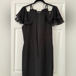 JJ's House  Black Chiffon Off The Shoulder Mini Bridesmaid Dress Size 14 NWT Photo 7