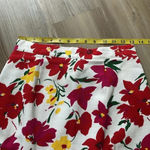 Gay Boyer floral print skirt suit VTG Lined Size 10 Spring Cotton Vibrant Classy White Photo 6