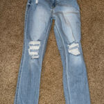 Hollister Ultra High Rise 90s Vintage Straight Jeans Light Wash Ripped Size24X29 Photo 0