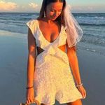 Show Me Your Mumu Zoey Mini Dress in White Iridescent Sequins M NWT Photo 0