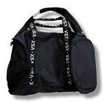 Victoria's Secret  NWT Duffle Bag Black Logo Pockets Gym Beach Sports School VSX Photo 2