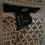 H&M Womens  mustard white navy print pants Photo 1