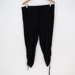 BB Dakota  Black Drawstring Ruched Hem Jogger Pants Size L Photo 1