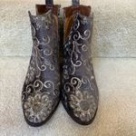 Naughty Monkey Seleni Grey Floral Embroidered Ankle Booties Size 8.5 Photo 1