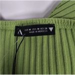 ZARA  women's Ribbed Green Cut Out Bodysuit Size M Photo 4