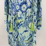 Lilly Pulitzer  Benicia Tunic Dress Cold Shoulder Size XS Indigo Sunset Swim Photo 3