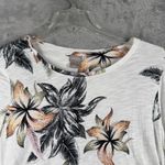 Chico's Shirt Women Floral Print Cotton Blend White Black Pink Floral Medium Photo 3
