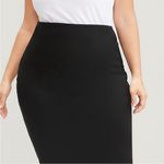 Bloomchic NWT! Classic style black pencil skirt, elastic waist size 10 or medium Photo 2