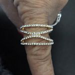 Badgley Mischka Rare Badgley Miscka Size 11 Ring Pave Crystals Photo 0