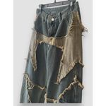 Romwe Punk Star Pattern Raw Trim Flap Pocket Cargo Boyfriend Jeans Denim Small Photo 5