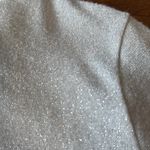 Banana Republic White/Silver Fitted Ruched Blouse Photo 4