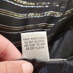 WD•NY WD.NY Black Metallic Diagonal Stripe Assymetric Hem Silk Midi Skirt Size 6 Photo 4