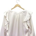 Rebecca Taylor NWT  100% Silk Ruffle Blouse Size 8 Long Sleeve Antique Cream $295 Photo 10