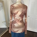Sweet Pea Collection Early 2000's Brown Tan Grunge Tattoo Mesh Long Sleeve L Size L Photo 4