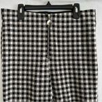 ZARA Women’s Pants Leggings Gingham Black White Size L Photo 2