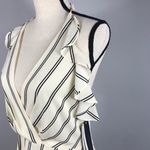 H by Halston Halter Handkerchief Summer dress Chalk/Black stripes size 4 Photo 2