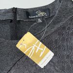 Suzanne Betro SB NWT Size XL Dark Gray - Lace Panel Rayon Knit Sheath Dress Photo 4