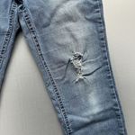 FOR THE REPUBLIC  Women’s Light Denim Jeans 12/30 Slit Distressed Skinny Stretch Photo 5