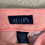 Delia's Delia’s Olivia Denim Rolled Shorts Coral Pink X-Small 0 Photo 4