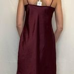 David's Bridal DB Studio Women's Midi Slip Cowl Dress 10 Merlot Burgundy Garnet Red Adjustable Photo 1