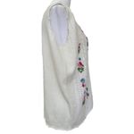 Vintage Floral Embroidered Lightweight Knit Vest Womens Size M Cottagecore Size M Photo 5