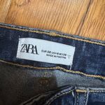 ZARA  Straight Leg Jeans Women's 4 Blue Raw Hem Trendy Casual Photo 1