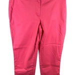 Talbots Petites Pink Cotton Blend Ankle Pants with Lace Up Detail Size 6P Photo 0