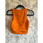 ZARA Knit Orange Sleeveless Cropped Ribbed Casual Tank Top Small Photo 1
