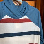 LuLaRoe NWT Amber Lightweight Red White Cream Stripe Hoodie Size XL Photo 2