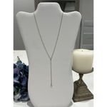 Luv‎ mei 925 single stone cubic zirconia lariat 16" Necklace Photo 1