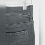 Mother Inside crop step fray guilty racer black with white stripe jeans sz 29 Photo 6