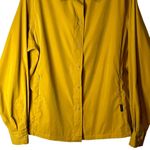 Faconnable polyester‎ nylon button up shirt jacket size large dry clean only Yellow Photo 2