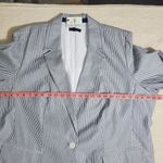 Lane Bryant Lane Bryant Blue Stripe Blazer Jacket Career Women’s Size 28 Photo 2