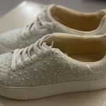 Betsey Johnson Chic Pearl-Studded Women's White Sneakers 8 Photo 4