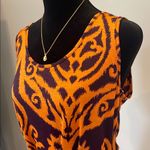 Orange and Purple Patterned Dress sleeveless Photo 1